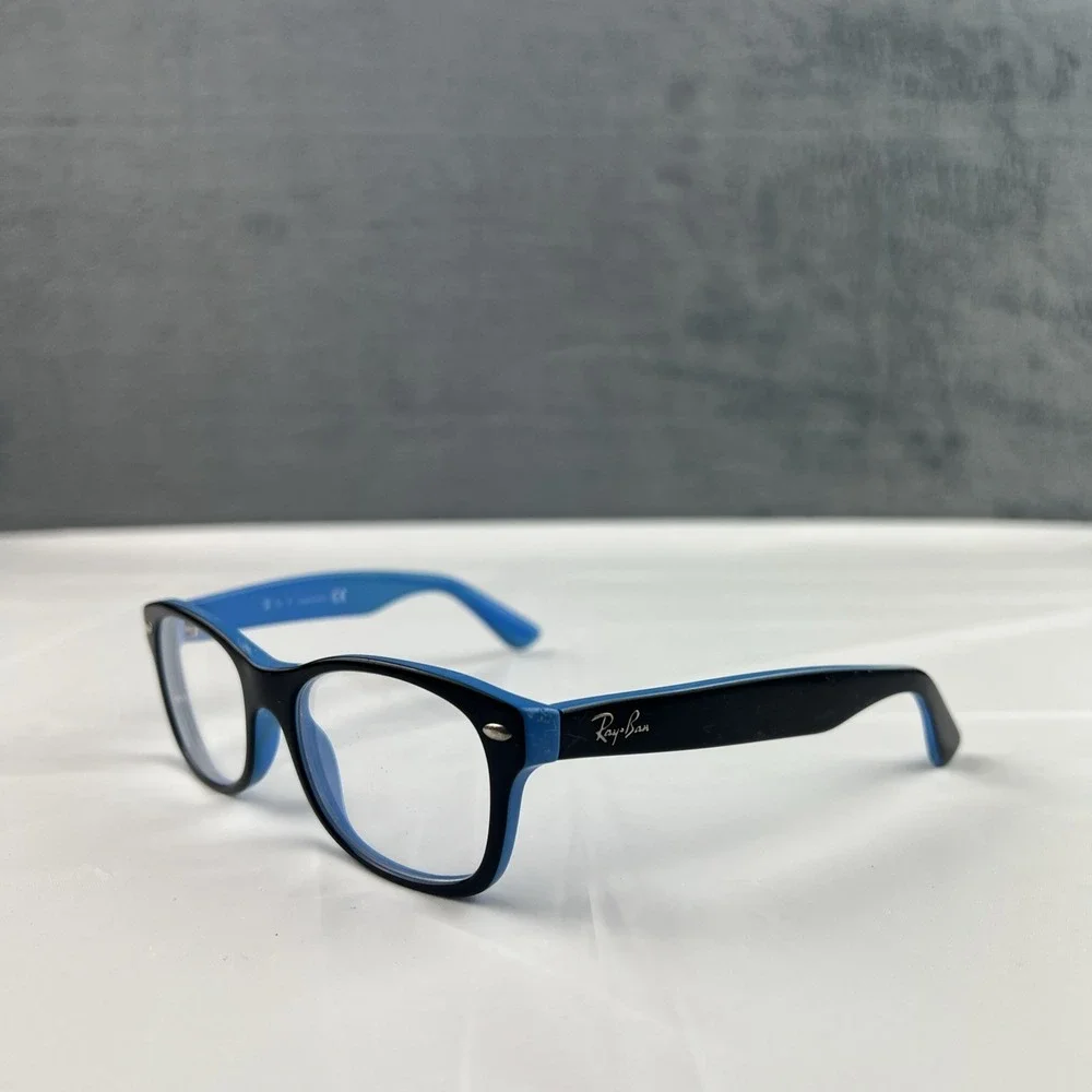 Ray-Ban Eyeglasses Youth RB 1528 3659 Black Blue Interior FRAMES ONLY 46-16-125